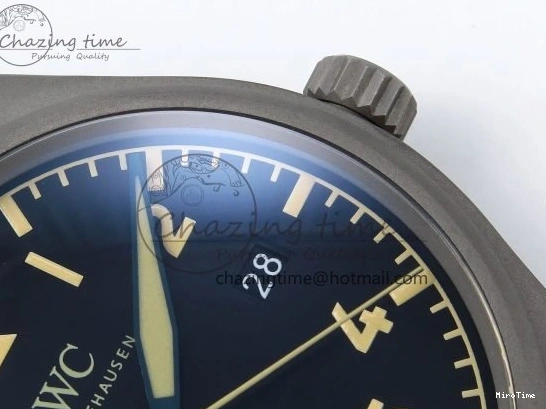 MIROTIME 1224 Pilot Mark XVIII Titanium BLSF 1:1 Best Edition Black Dial on Brown Leather Strap MIYOTA Popular 7020